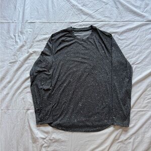Lululemon grey speckle long sleeve workout tee Men’s S